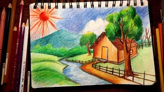 Create STUNNING Color Pencil Drawings of Easy Scenery