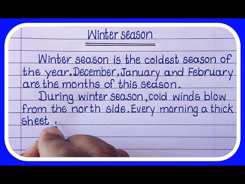 How do you write a winter paragraph?
