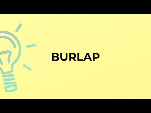 What does the word burlap mean in English?
