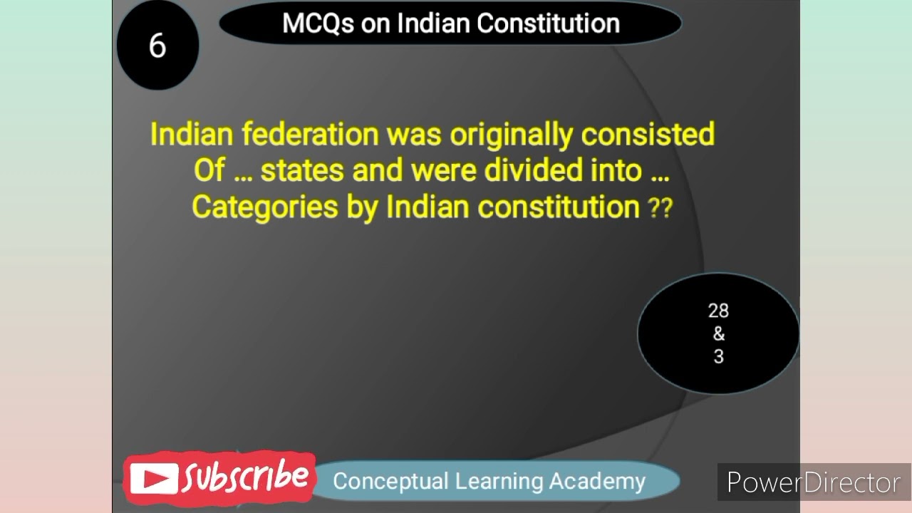 Mcqs On Indian Constitution | Indian Government System| Lok Sabha Rajya ...