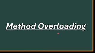 core java:-what is Method Overloading