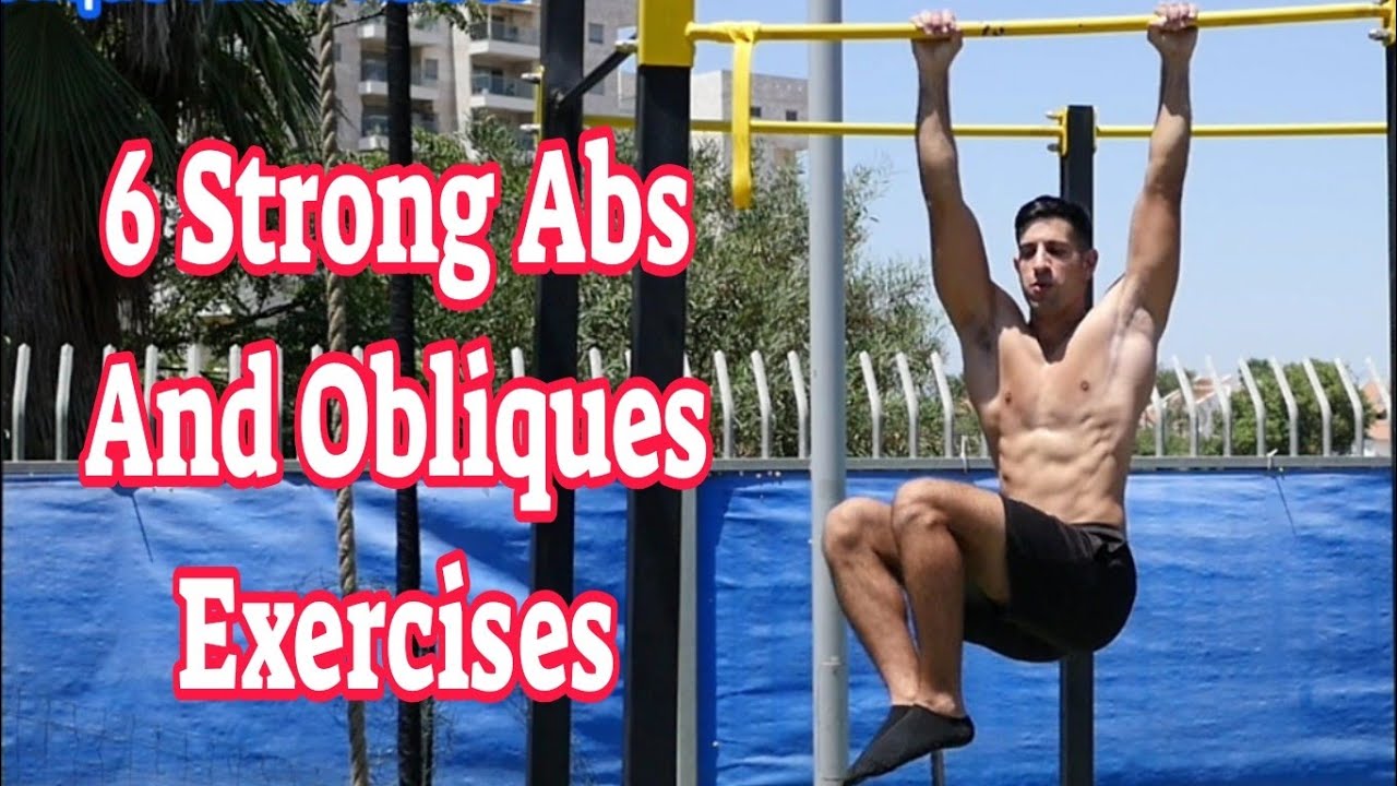 6 Strong ABS & Obliques Exercises On Pullup Bar - YouTube