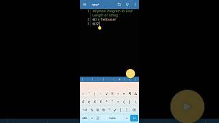 Python Program to Use String Length #shorts #viral #python3 #python Python Tutorial for Beginners