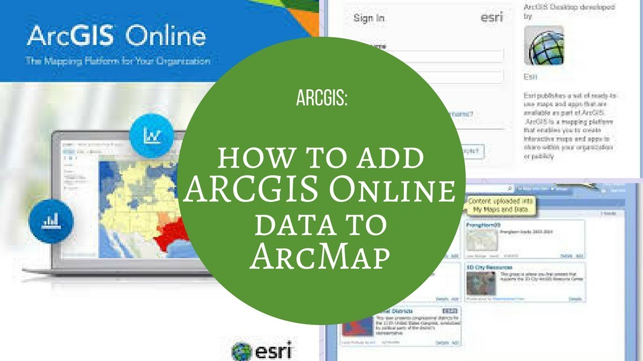 How To Add ARCGIS Online Data To ArcMap - YouTube