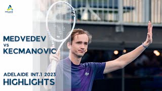 Daniil Medvedev vs. Miomir Kecmanovic Highlights | 2023 Adelaide International 1 Gameplay PS5