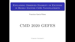 CMD2020GEFES: Explaining Observed Stability of Excitons in Highly Excited CdSe Nanoplatelets