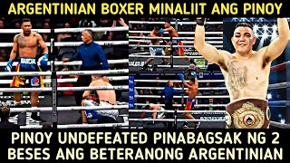 PINOY UNDEFEATED PINABAGSAK NG 2 BESES ANG BETERANONG ARGENTINIAN FIGHTER