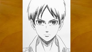 How to Draw Eren Yeager Step by Step || Easy Anime Sketch || Attack on Titan Fan Art