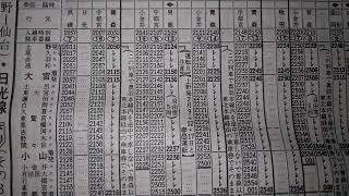 寝台特急　あけぼの　1　3　5号　急行津軽　時刻表追跡1984年2月