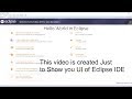 10 - UI of Eclipse | Hello World in Eclipse