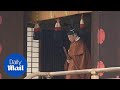 Emperor Akihito arrives in traditional robes for abdication ritual