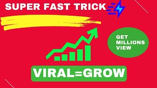 Super Fast Trick to Viral Youtube Videos || How to viral videos #shorts #algrow #youtubeshorts