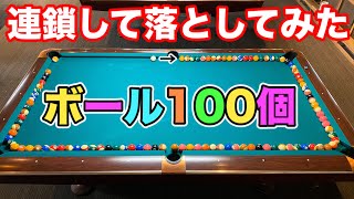 ビリヤードボール100連鎖!! 衝撃コンビネーションショットやってみた!! Pool  hundred balls Trickshots.