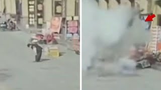 Boy Blown Away by Sewer Explosion in China!