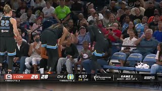 Candace Parker Checks On Lil Boy Hit By Ball In Face | WNBA Playoffs, Chicago Sky vs Connecticut Sun