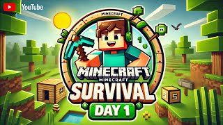 Minecraft Survival Day 1 ⛏️