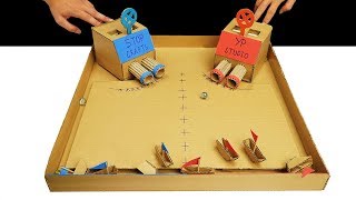 How To Make Warship Battle Marble Board Game from Cardboard