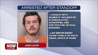 Hancock County man jailed after woman found hidden in crawl space