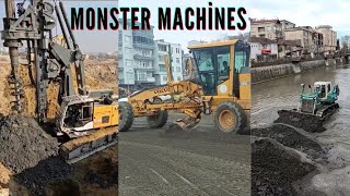 Monster Machines ¦ İş Sahalarının Canavarları #greyder #bulldozer #ekskavatör