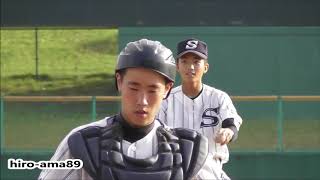 【2019年 秋季広島県高等学校野球大会】　広島新庄 対 盈進・９回裏　【ネット裏Ｓ席映像】