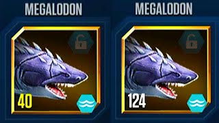 MEGALODON VS MEGALODON UNLOCKED KAIWHEKEA 9999 | JURASSIC WORLD THE GAME