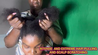 ASMR✨EXTREME SCALP SCRATCHING, HAIR PULLING AND INTENSE HAIR MASSAGE