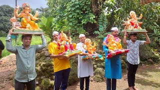 कोकणातील गणेशोत्सव 😍 पारंपारिक आगमन सोहळा ❤️💐- देवीहसोळ, गुरववाडी - भाग १