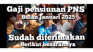 gaji pensiunan PNS bulan Januari 2025 diterimakan berikut besarannya