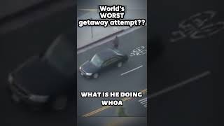 Worlds WORST getaway attempt? #car #chase #dashcam #pursuit