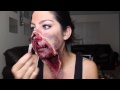 halloween makeup series cut open torn face