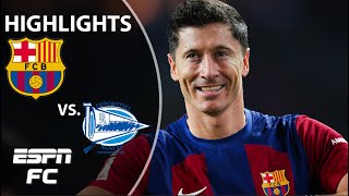 🚨 LEWANDOWSKI SAVES THE DAY! 🚨 Barcelona vs. Alaves | LALIGA Highlights | ESPN FC