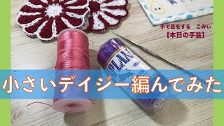 小さいデイジー編んでみた【本日の手芸】today's handicraft