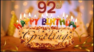 92nd Birthday Greetings