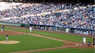 Royals Alex Gordon lead-off home run vs Brewers Zack Greinke