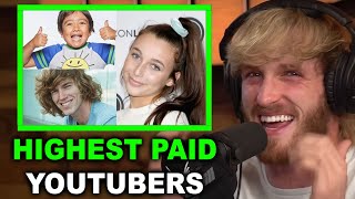 LOGAN PAUL EXPOSES THE HIGHEST PAID YOUTUBERS