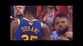 Drake Consoles Kevin Durant After Injury In Warriors vs Raptors Game 5 NBA Finals 2019