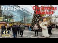 Budapest Hungary 🇭🇺 4K Christmas Market 2021 Vorosmarty Square Vaci Utca