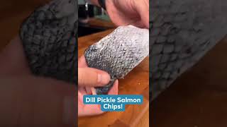 Dill pickle salmon chips