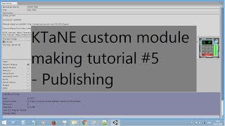 KTaNE custom module making tutorial #5 - Publishing