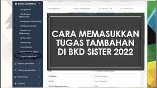 Begini Cara Menambahkan Tugas Tambahan di BKD SISTER