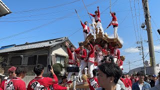 令和5年度　甲田だんじり　化粧幕復元新調お披露目曳行