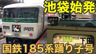 【休日1本のみ】池袋始発の特急踊り子号に充当される185系電車に乗ってきた。横浜駅にはどのホームに入るのか。