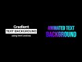 CSS Text Gradient Background Animation