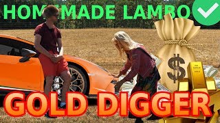 GOLD DIGGER PRANK WITH HOMEMADE LAMBO