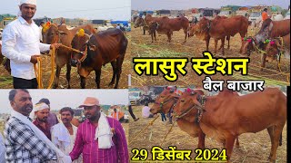 लासुर स्टेशन बैल बाजार live 🔴 29 डिसेंबर 2024 || आतिक बाबा यांच्या दावणीतील लाईव्ह सौदेबाजी 👑