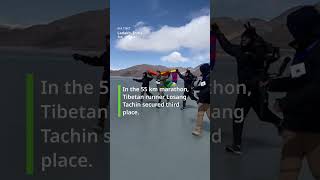 Tibetans wins third place in world’s highest frozen lake marathon | Radio Free Asia (RFA)