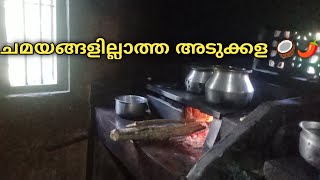 ചമയങ്ങളില്ലാത്ത വീട്ടമ്മയുടെ നാട്ടുമ്പുറത്തെ അടുക്കളയിലെ ഉച്ചനേരം 🍚🏡