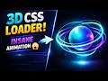 How to Create 3D Glowing Loader Animation Using HTML & CSS | Coding Cloud