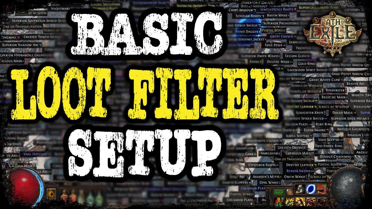 How To Set Up A Basic LOOT FILTER - Path Of Exile (MitM #1) - YouTube