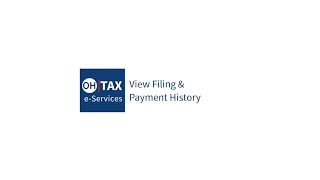 View FIling & Payment History - OH|Tax eServices